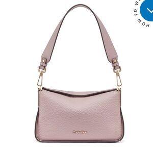 NWT Calvin Klein Blush Fay Demi Shoulder Bag